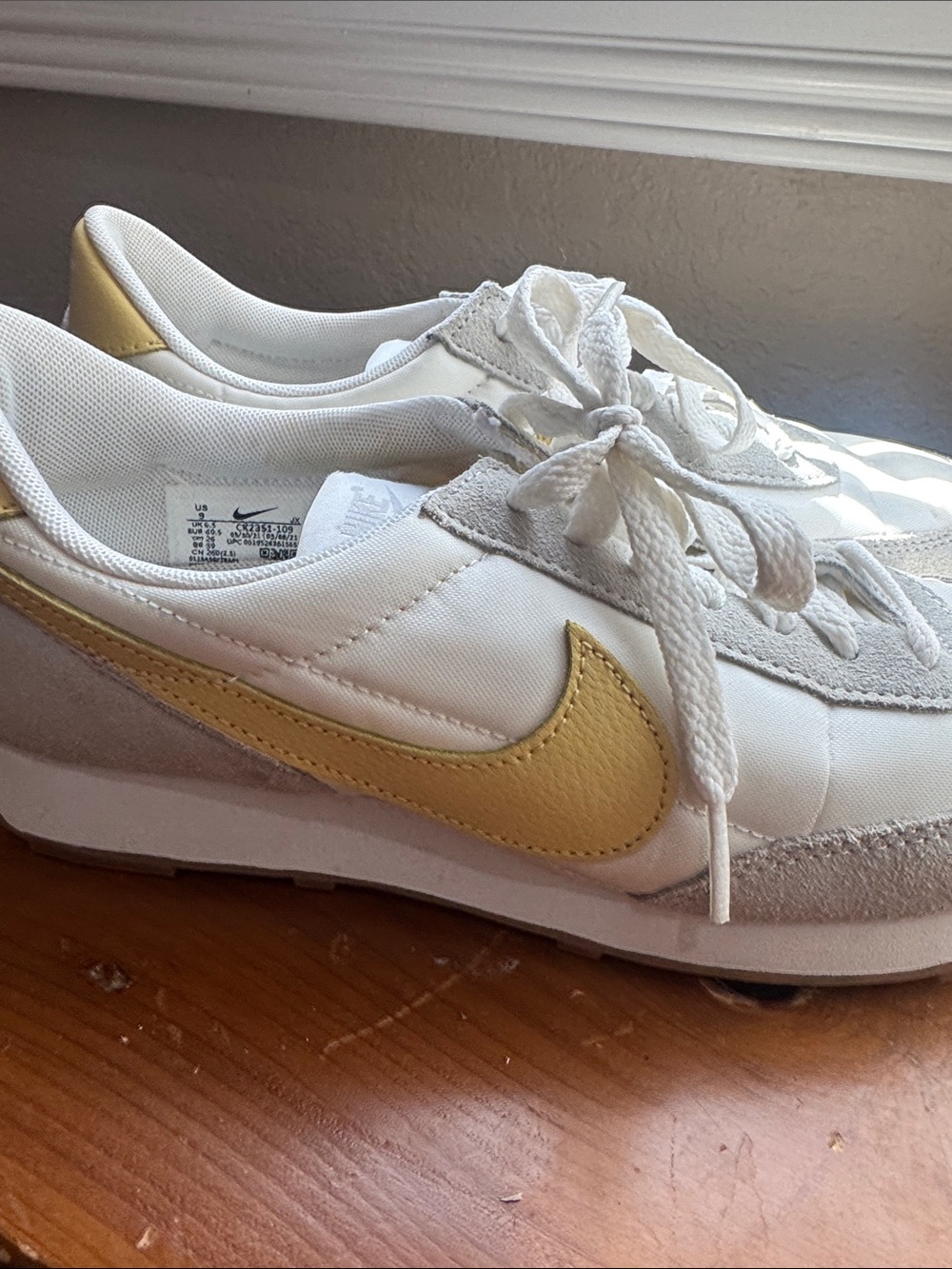 Nike Women's White & Yellow Classic Sneaker